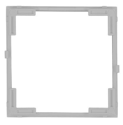 Adapter frame 55x55mm to 50x50mm, silver, 1 PU = 5 pieces