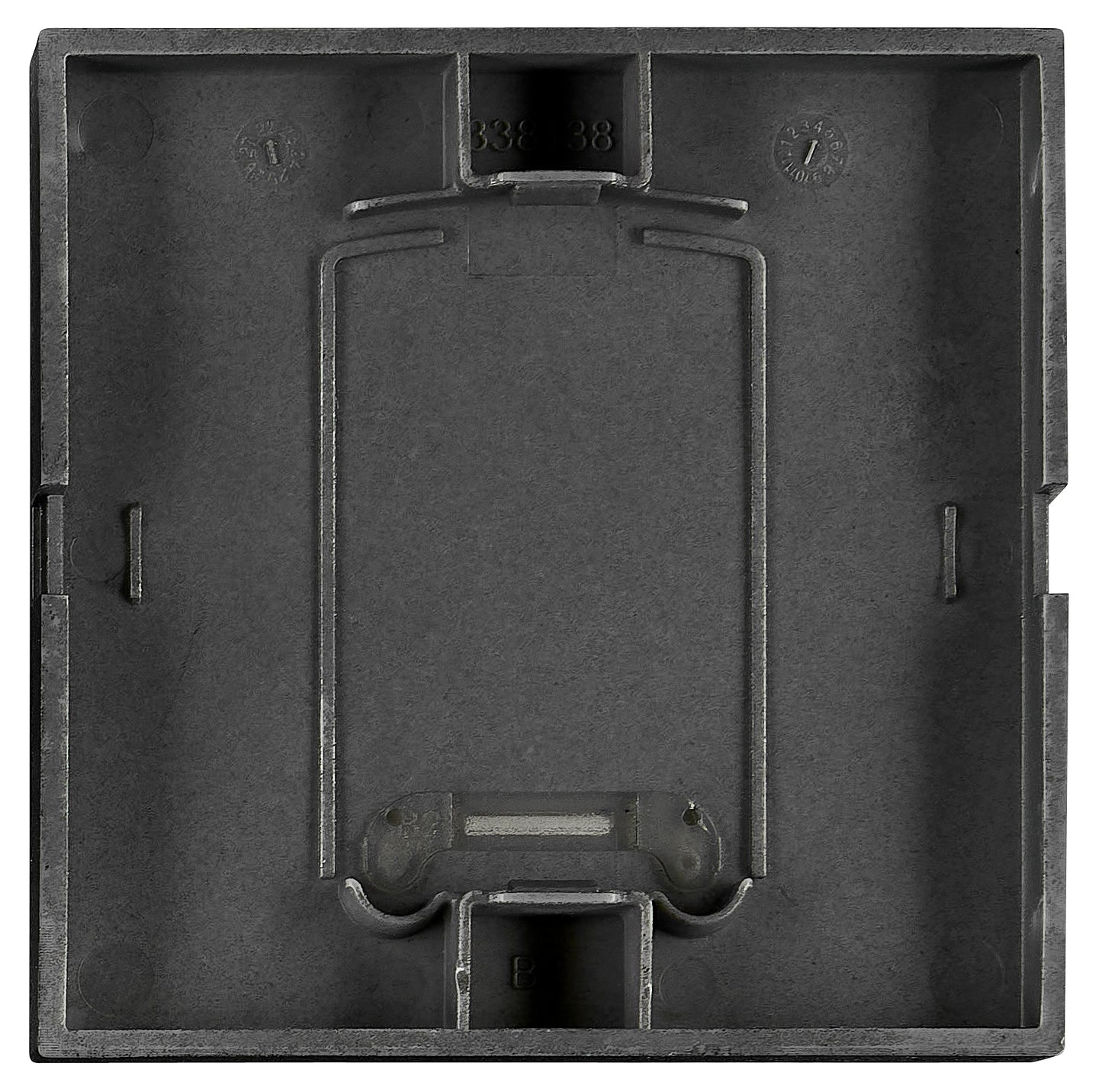 Clapetă cu indicator transparent și simbol vent., S55, negru
