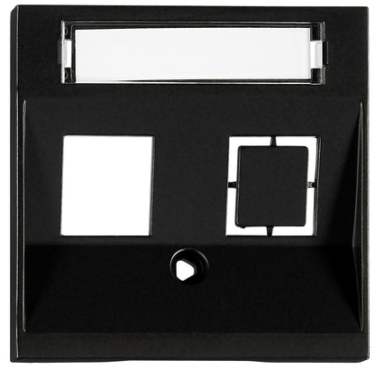 Mască 1 port RJ45, Toolless Line, negru