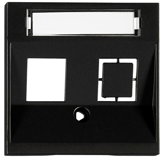 Mască 1 port RJ45, Toolless Line, negru