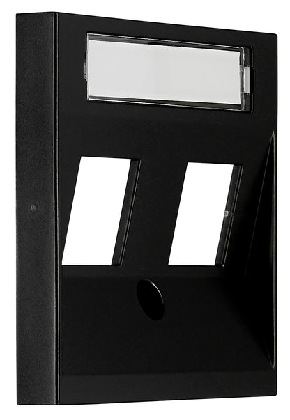 Mască 2 porturi RJ45, Toolless Line, negru
