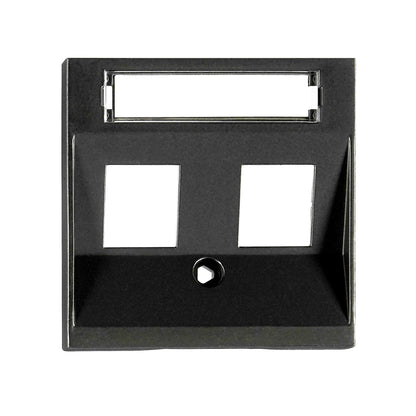 Mască 2 porturi RJ45, Toolless Line, negru