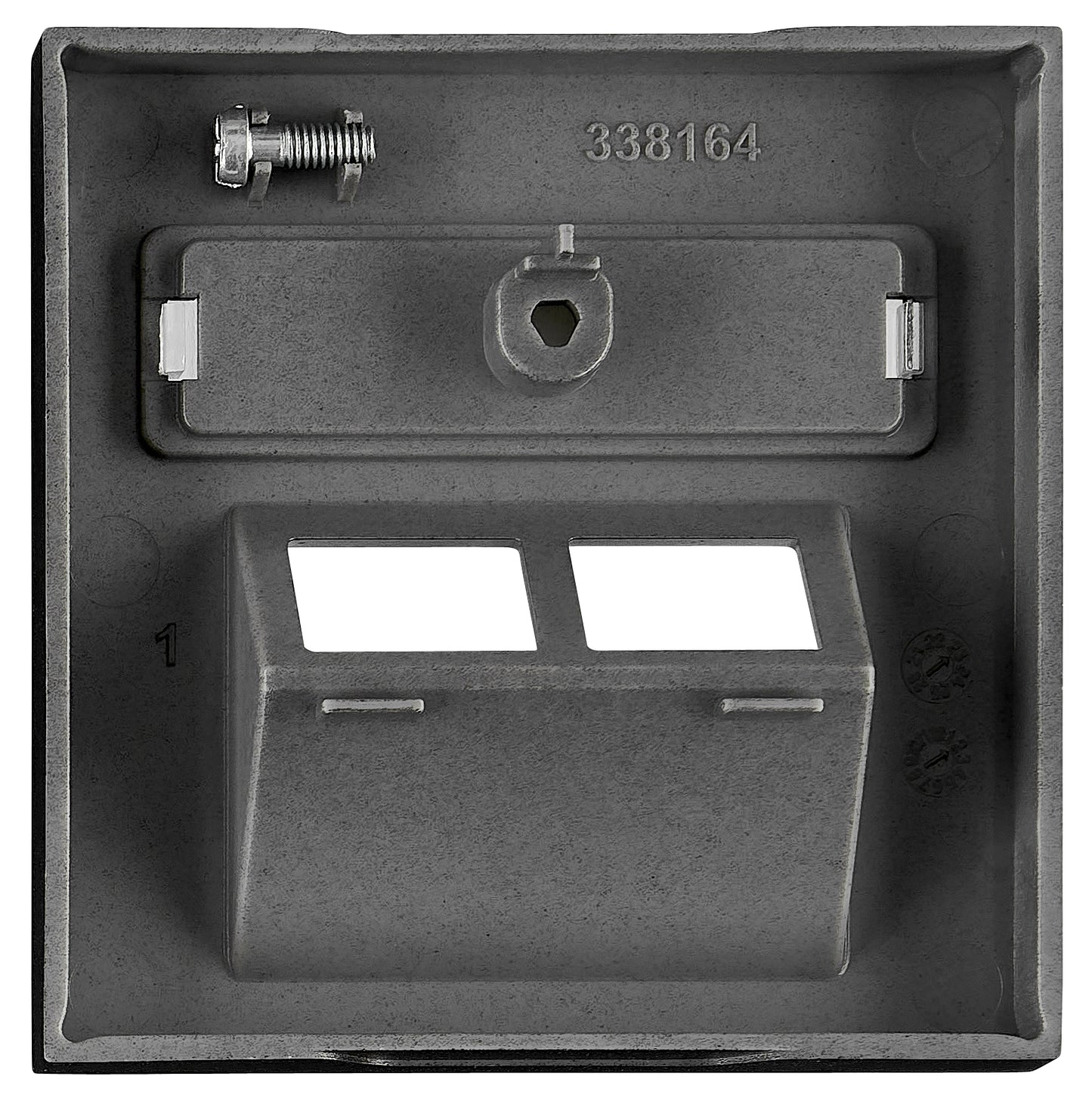 Mască 2xRJ45, UAE, etichetă, negru