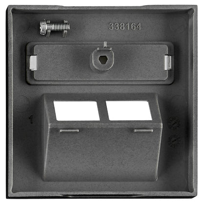 Mască 2xRJ45, UAE, etichetă, negru