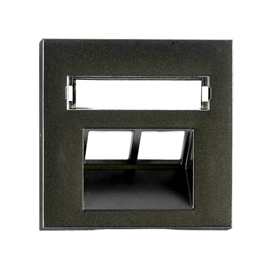 Mască 2xRJ45, UAE, etichetă, negru