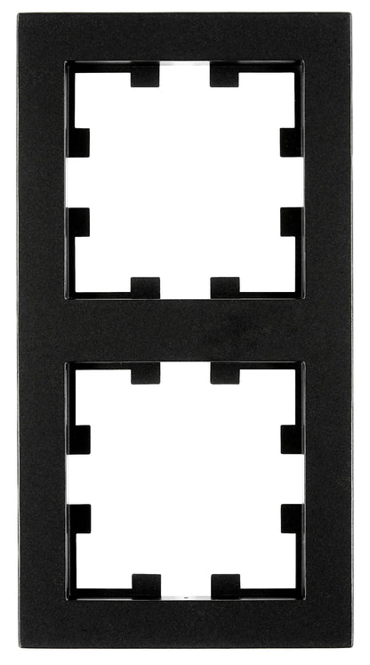 Ramă 2 aparate, CUBIC, negru
