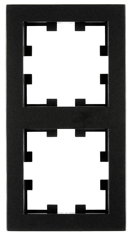 Ramă 2 aparate, CUBIC, negru