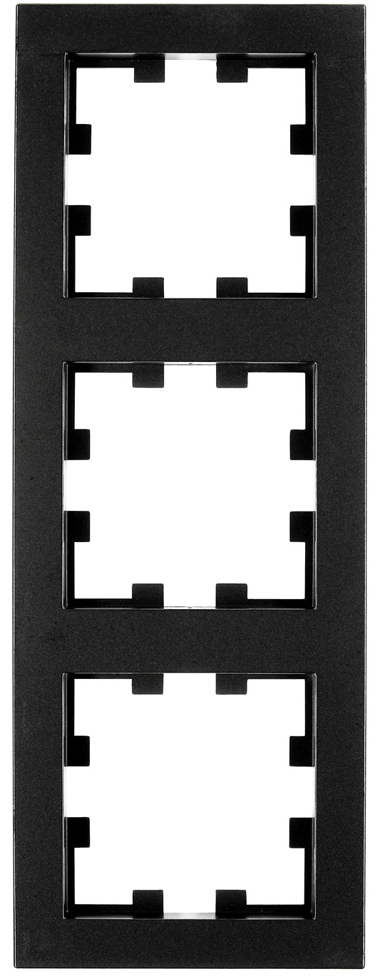 Ramă 3 aparate, CUBIC, negru