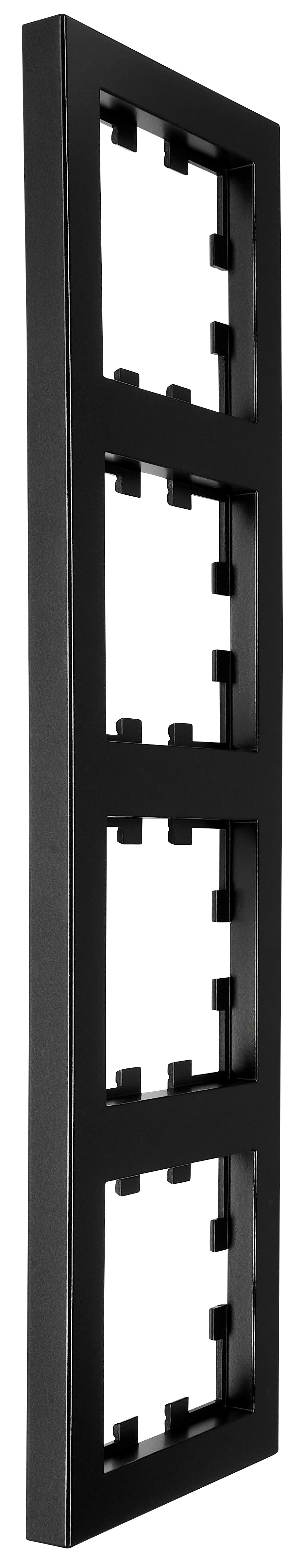 Ramă 4 aparate, CUBIC, negru