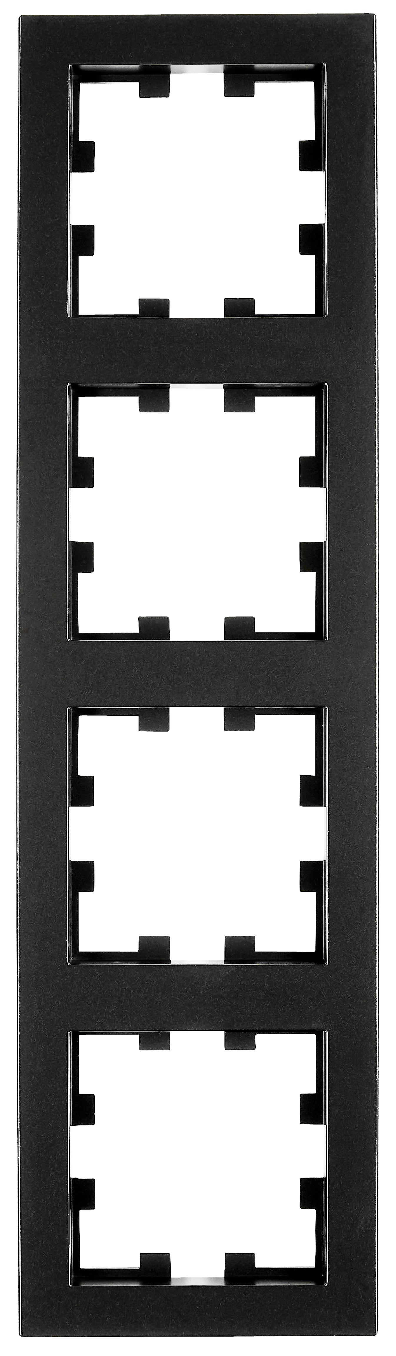 Ramă 4 aparate, CUBIC, negru
