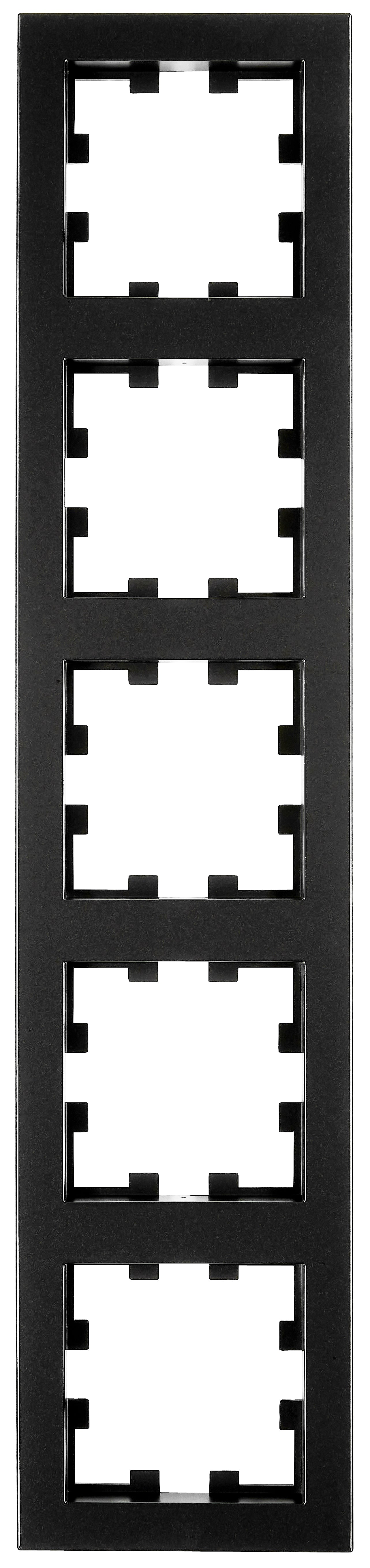 Ramă 5 aparate, CUBIC, negru