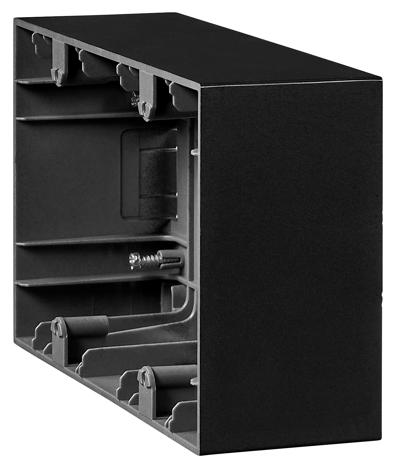 Two gang wall mounting housing, black