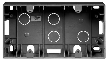 Two gang wall mounting housing, black