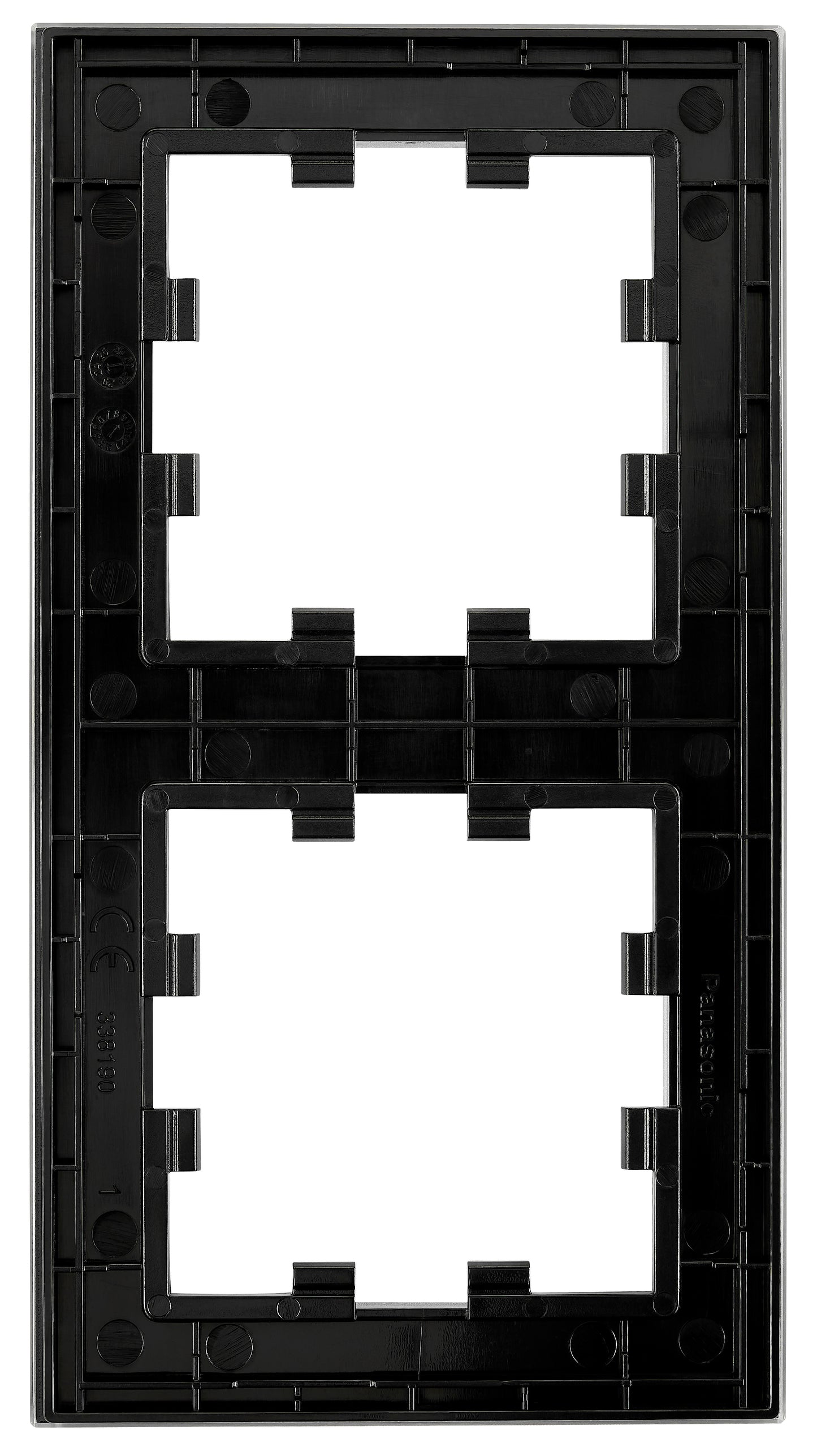 Ramă două module, sticlă neagră