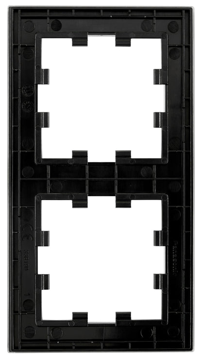 Ramă două module, sticlă neagră