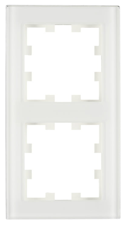 Ramă două module, sticlă albă