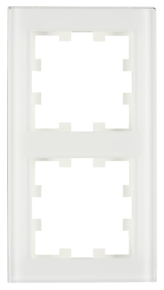 Ramă două module, sticlă albă