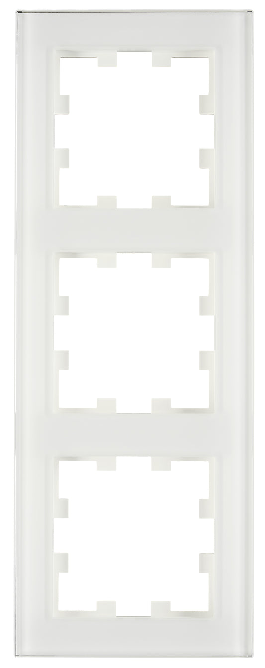 Ramă trei module, sticlă albă