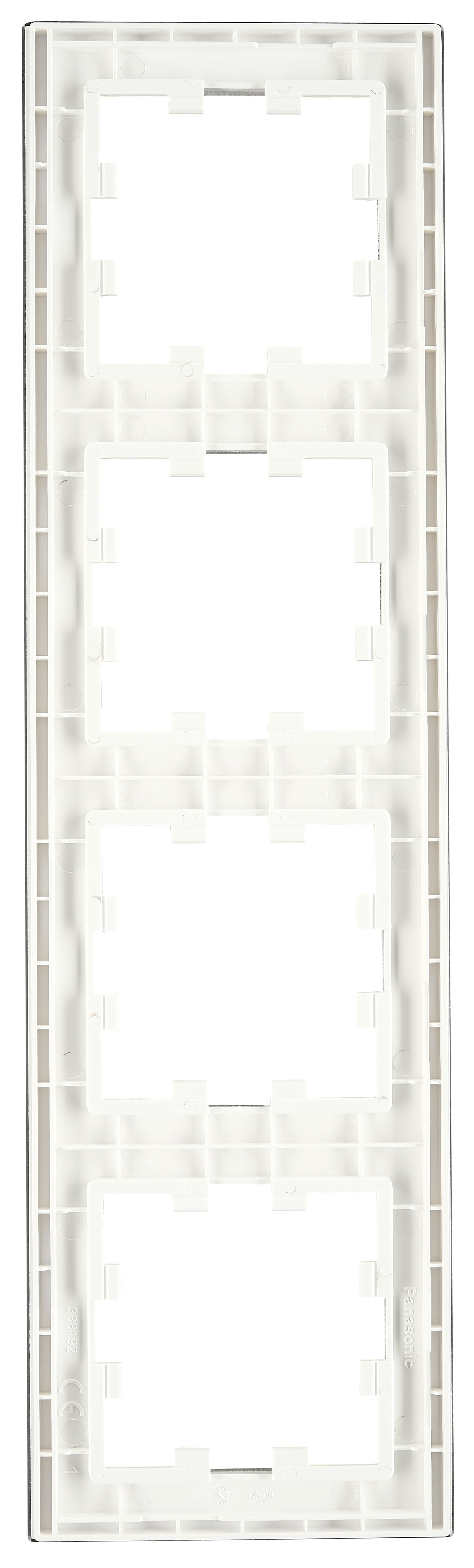 Ramă patru module, sticlă albă
