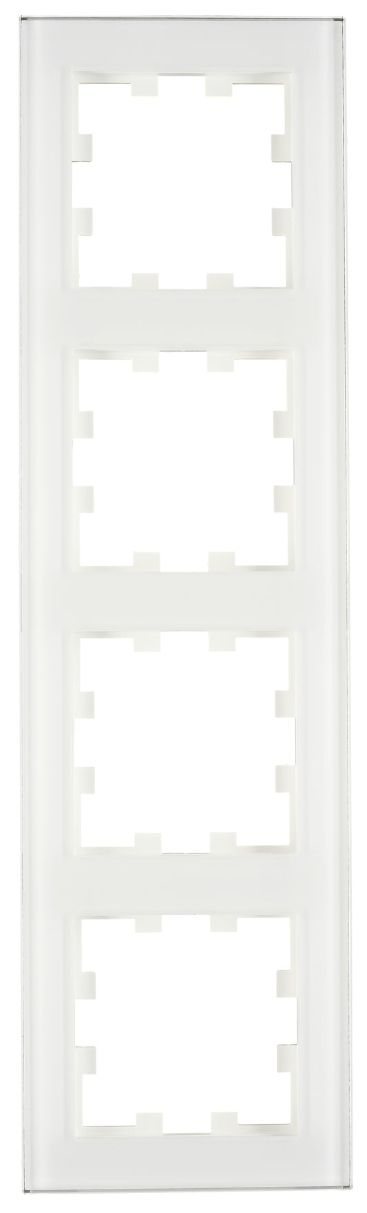 Ramă patru module, sticlă albă