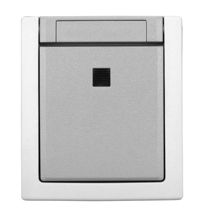 Buton cu 1ND+lumină orientare+cond.N, 10A, PT, cl.el, IP54