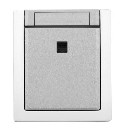 Buton cu 1ND+lumină orientare, 10A, PT, cl. elastice, IP54
