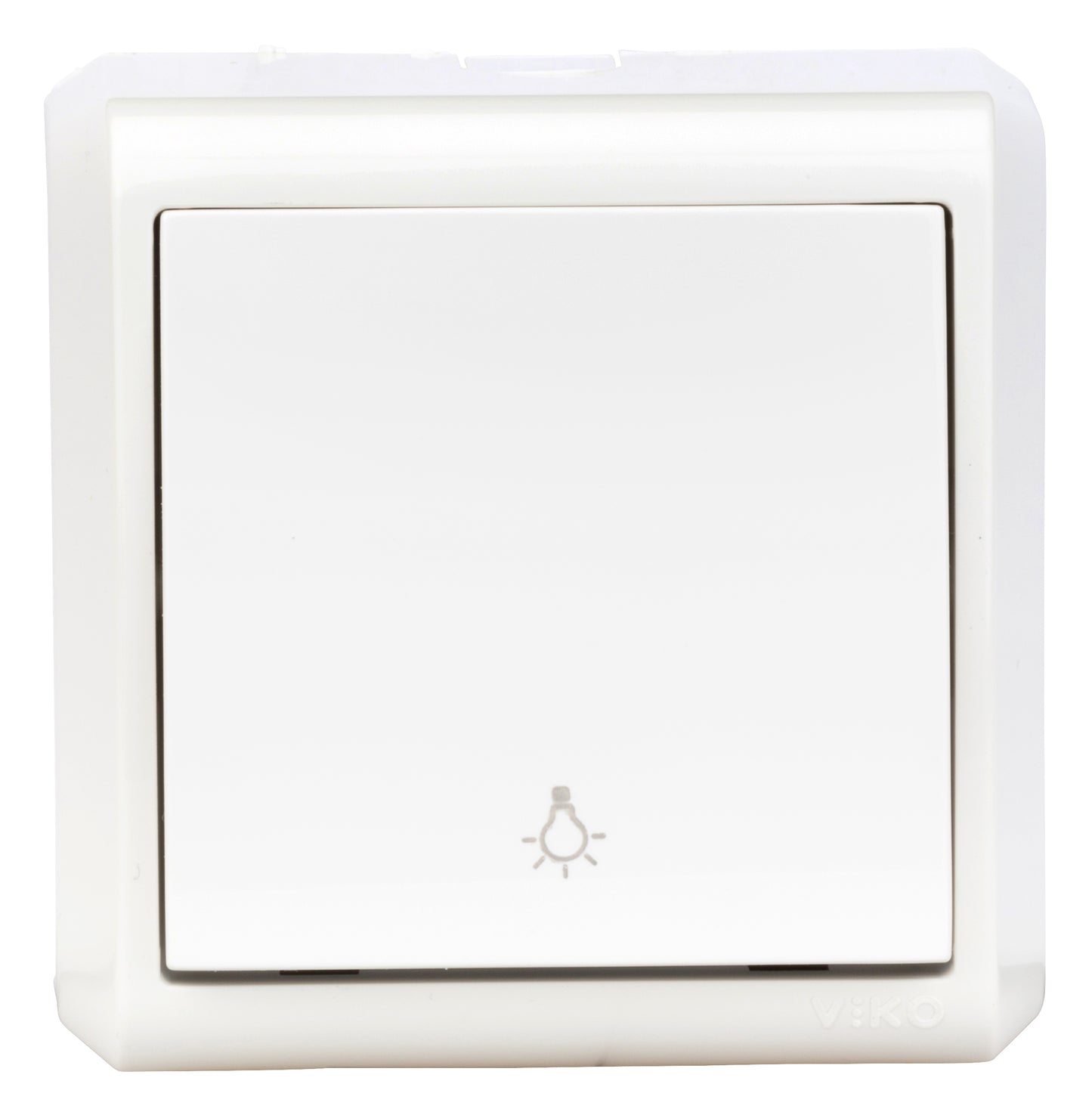 Buton 1ND, 10A, PT, cleme cu şurub, IP20, alb