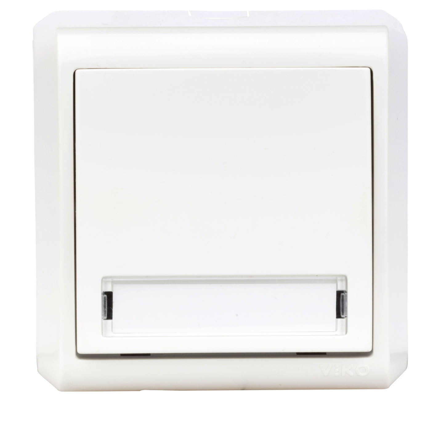 Buton 10A, CLOPOŢEL etich inscript, PT,cl surub IP20, alb