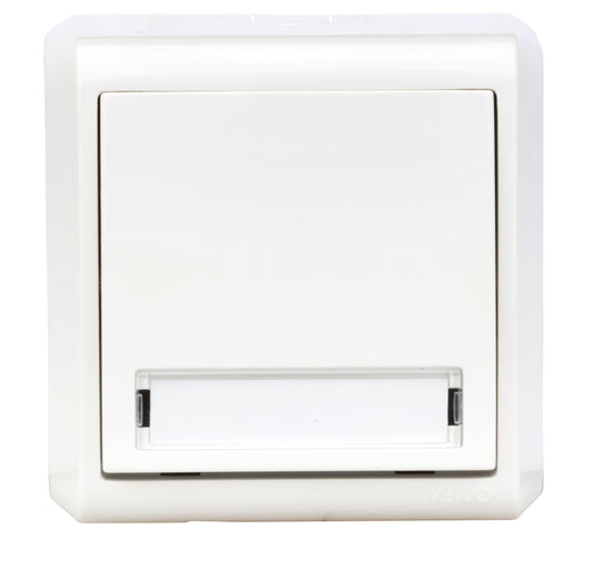 Buton 10A, CLOPOŢEL etich inscript, PT,cl surub IP20, alb
