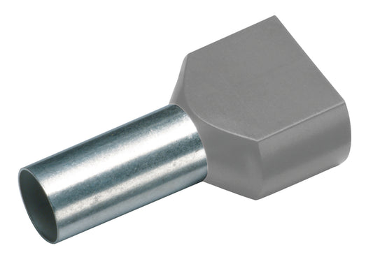 Bucşe sertizoare duble 0,75-10 gri 1set=100buc