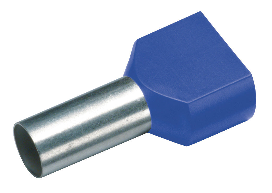 Bucşe sertizoare duble 2,5-10 albastru 1set=100buc