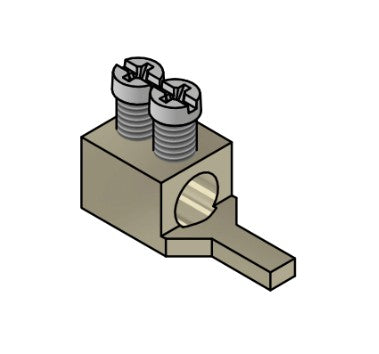 Conn. terminal, pin. straight 25mm², 2 screws w/o insulation