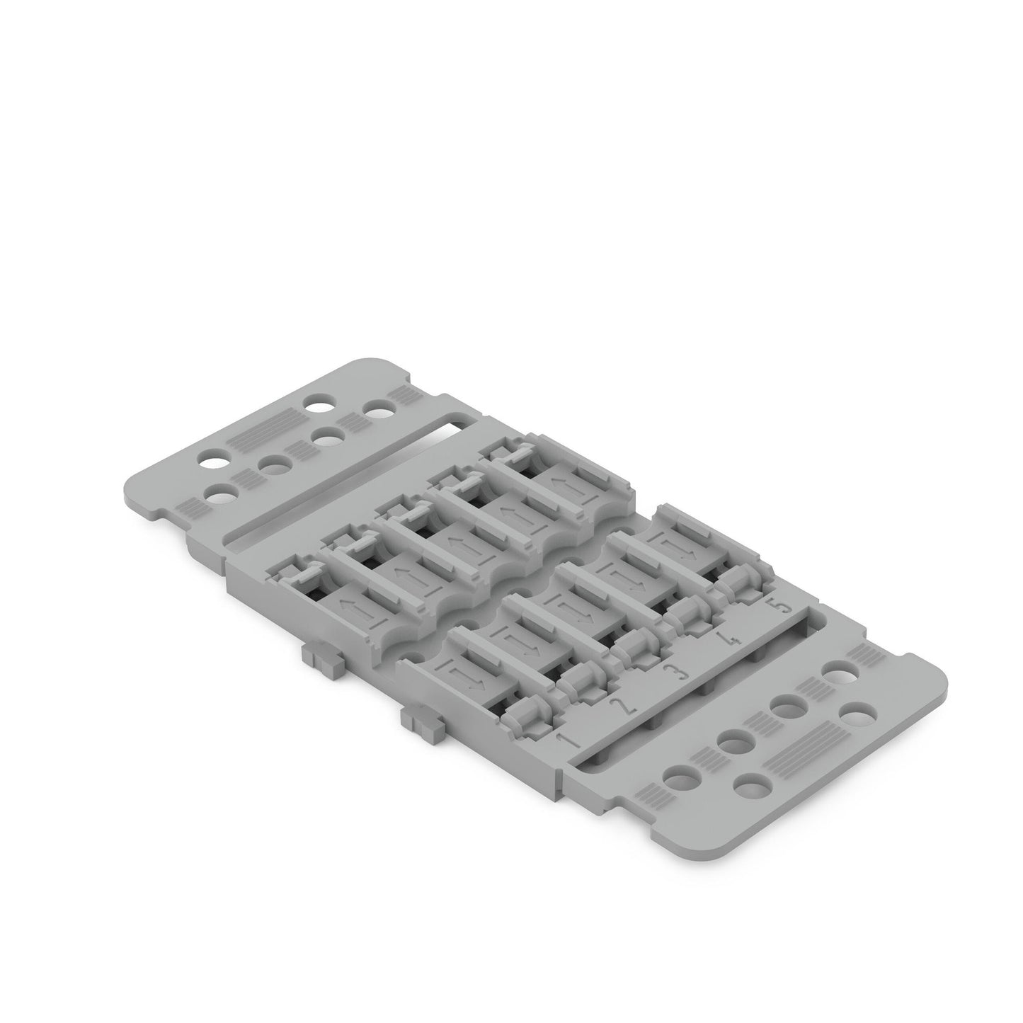 Mounting carrier with strain relief, 5-way, screw mounting