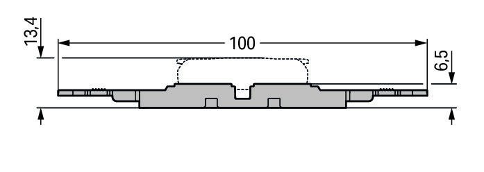 Mounting carrier with strain relief, 5-way, screw mounting