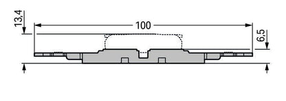 Mounting carrier with strain relief, 5-way, screw mounting