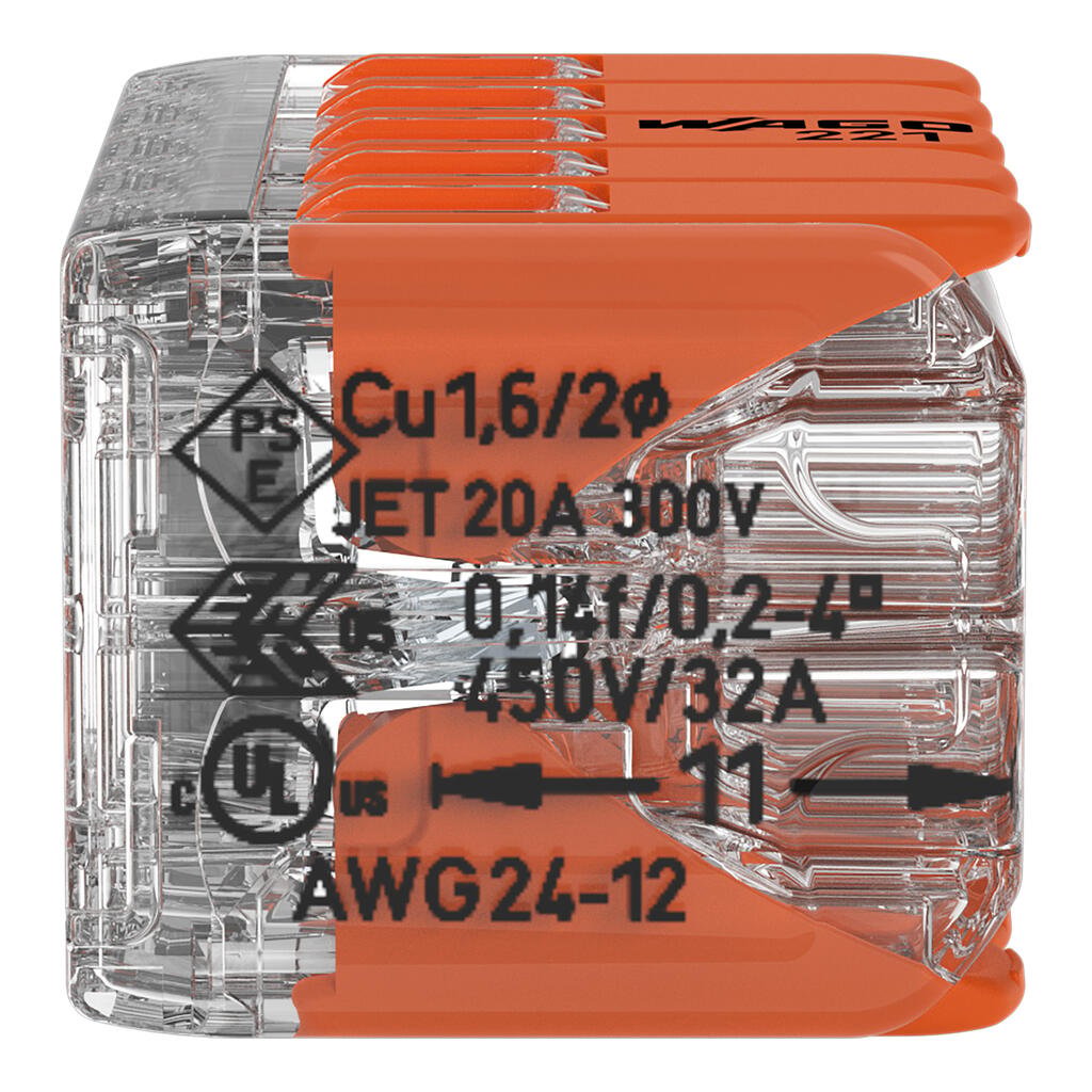 Wago 10-conductor connecting terminal, 4 mm²
