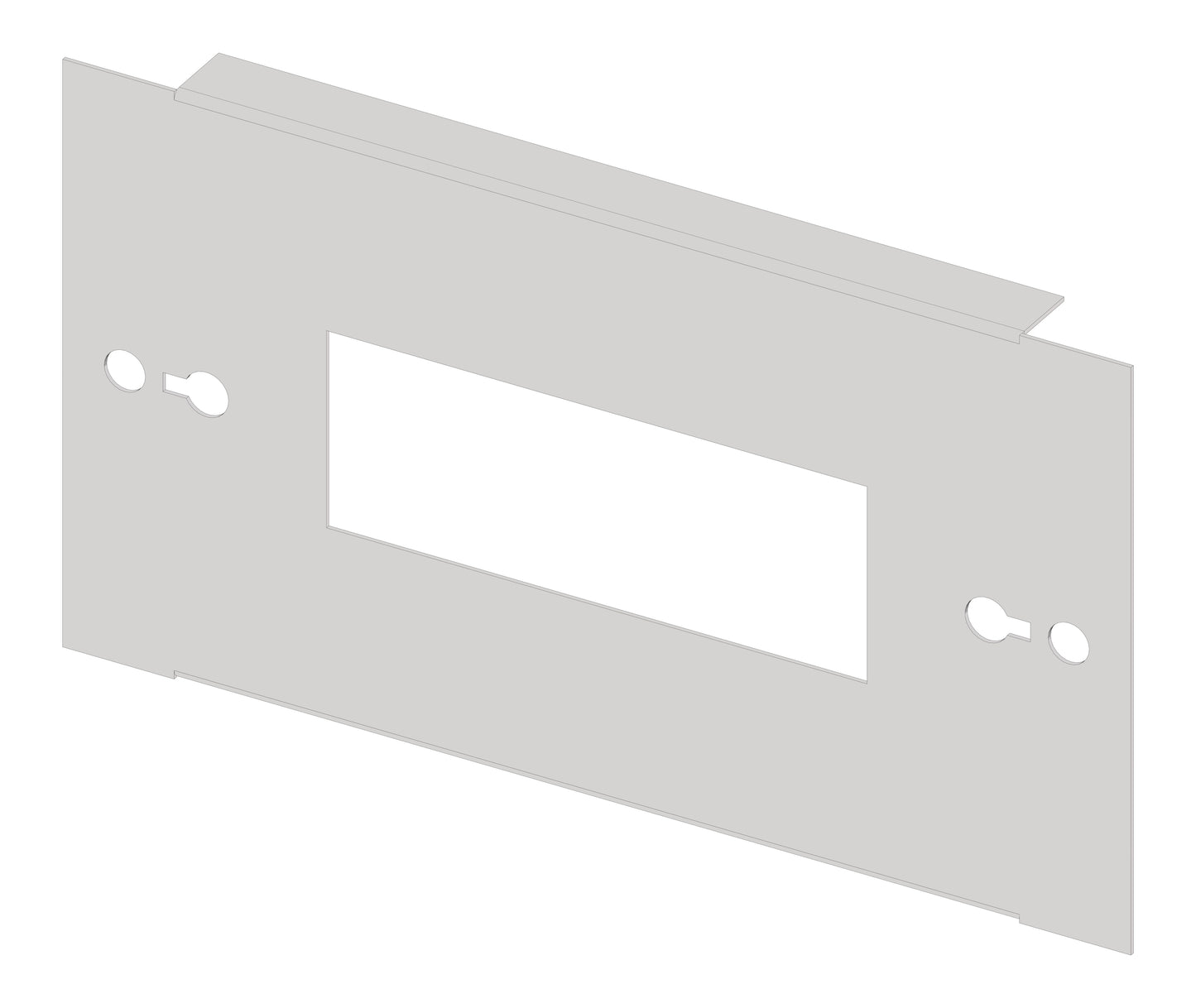 Divided front plate 2G3, 1 piece, sheet steel, 7MW