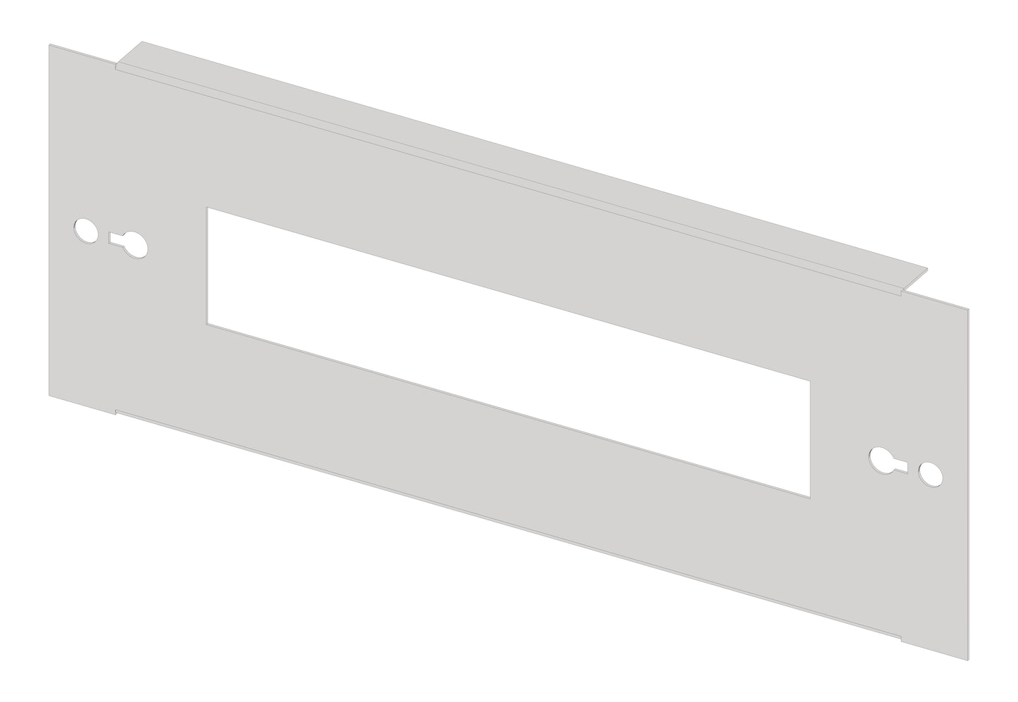 Divided front plate 3G3, 1 piece, sheet steel, 13MW