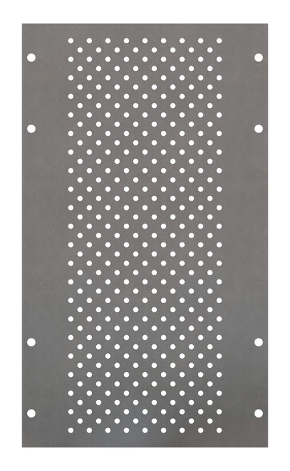 Perforated Mounting Plate width 208mm, 6 Modul Heights