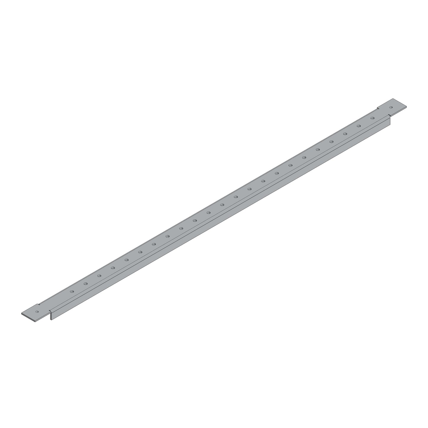 Șină perforată pentru sistem de 60 mm în dulap lățime 3