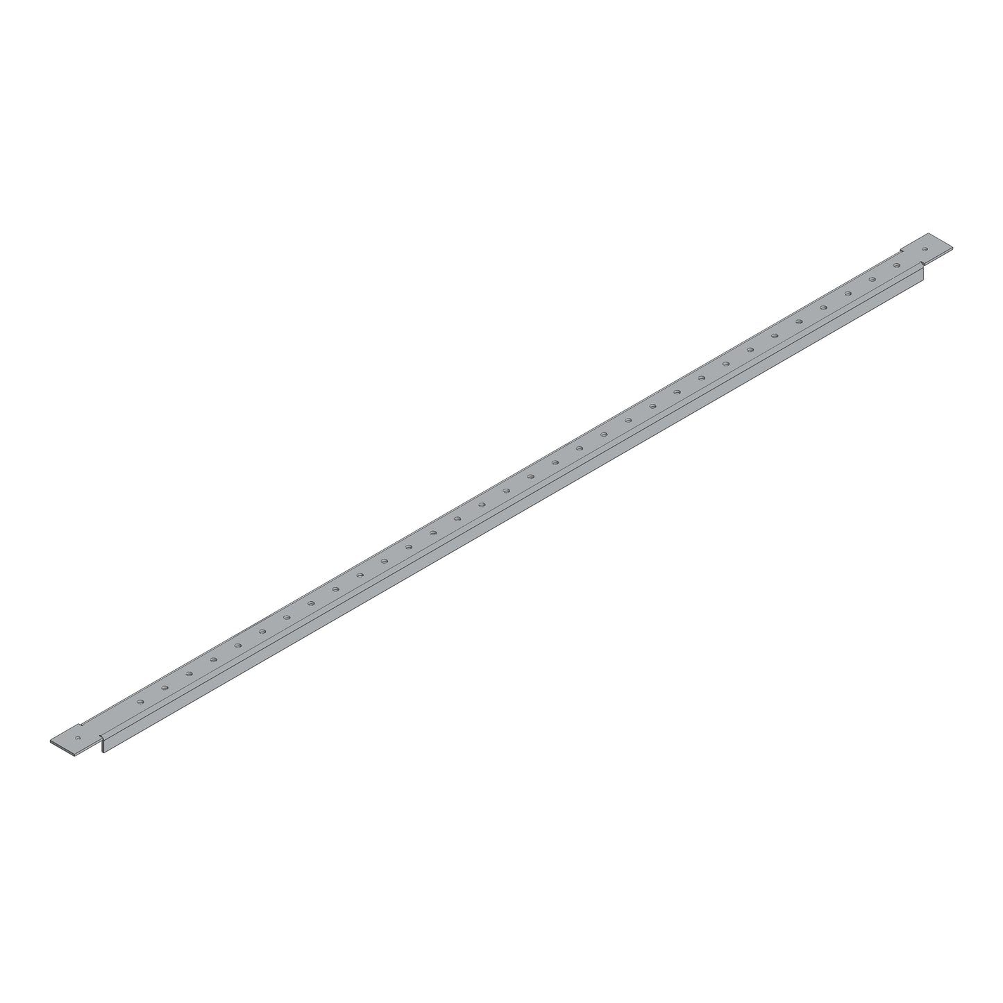 Șină perforată pentru sistem de 60 mm în dulap lățime 4