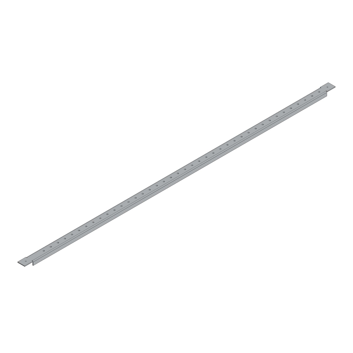 Șină perforată pentru sistem de 60 mm în dulap lățime 5