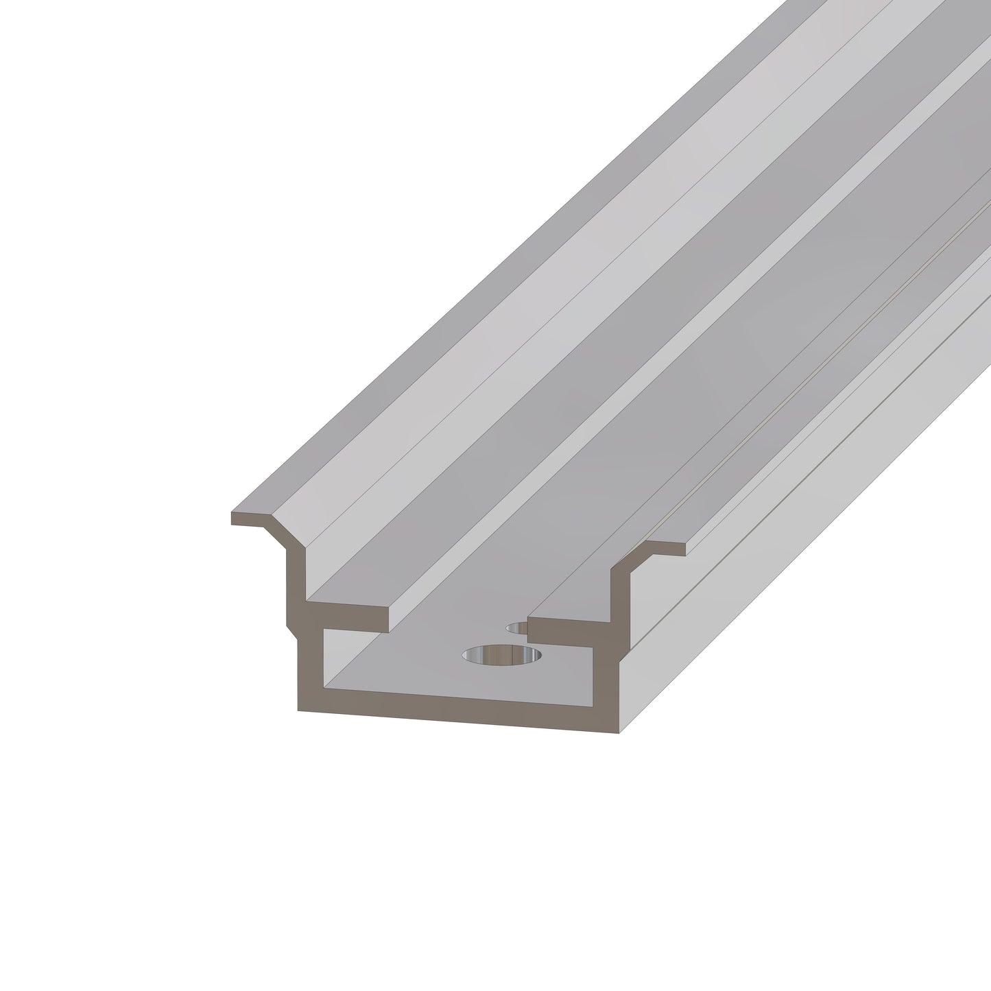 Aluminium H/C rail for 648mm Divided Front Plates, Wide 4