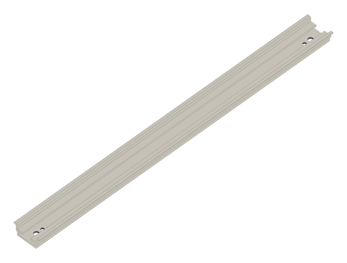 Aluminium H/C rail for 426mm divided front plates
