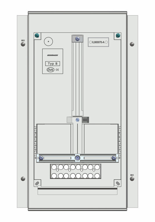 Meter box insert 1-row, 1 meter board / 10 Modul heights