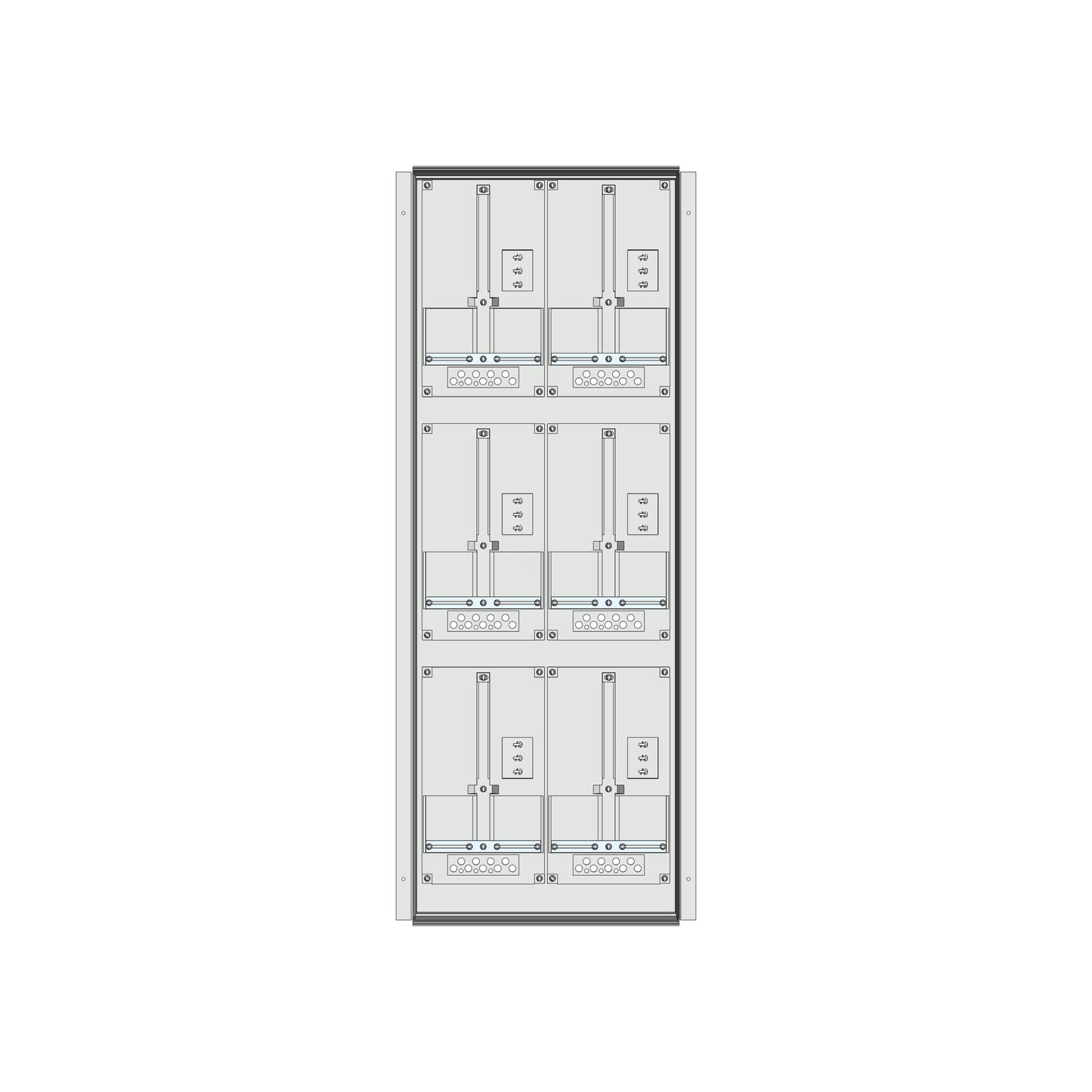 Meter box insert 3-rows, 6 meter boards / 27 Modul heights
