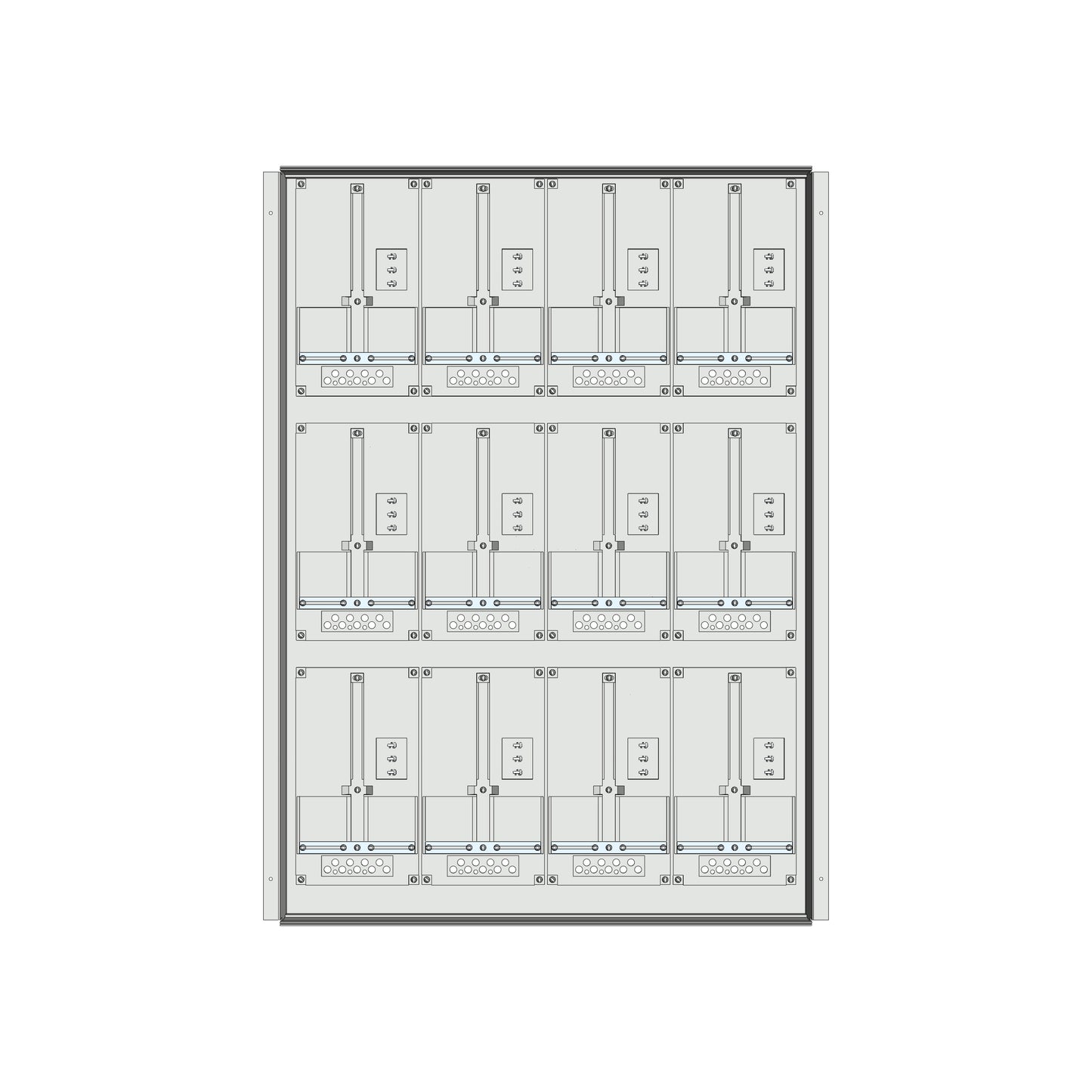 Meter box insert 3-rows, 12 meter boards / 27 Modul heights