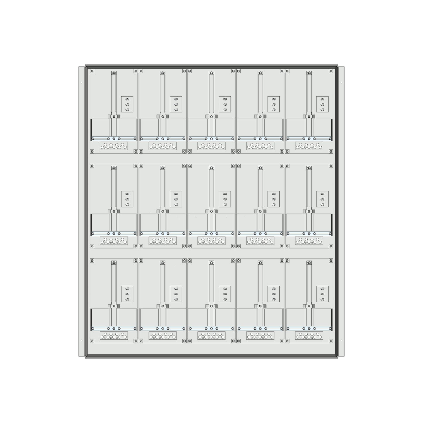 Meter box insert 3-rows, 15 meter boards / 27 Modul heights