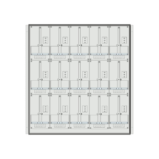 Meter box insert 3-rows, 15 meter boards / 25 Modul heights