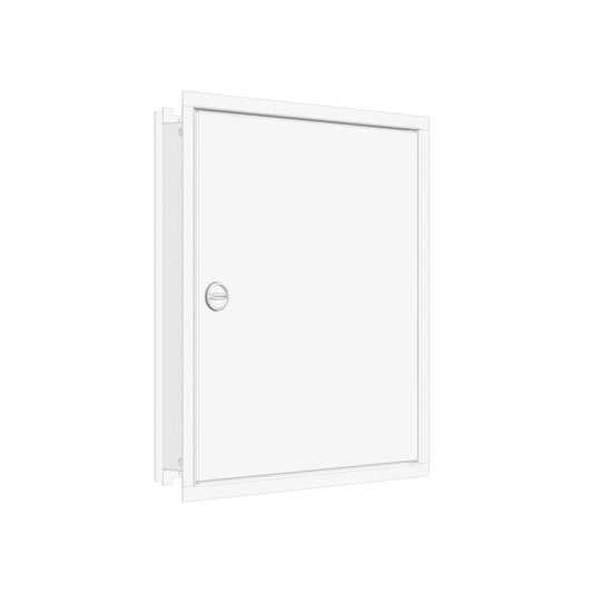 Flush-mounted frame flat + door 2-12, 3-part system, 100mm